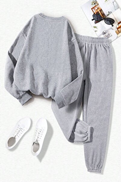 uyguntarz Unisex Arizona Design Printed Crew Neck Sweatshirt - 2-Piece Tracksuit Set