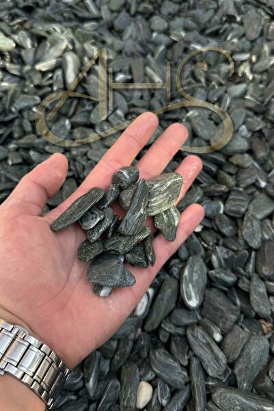 AHS Green Angel Dolomit Çakıl Taşı Yeşil Beyaz Çizgili 1-2 Cm 10 Kg Dekoratif...