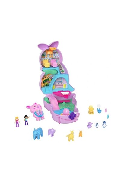 Polly Pocket Set Mattel Bag, Mama And Joey Kangaroo, 33.4cm, GKJ63 / HKV50