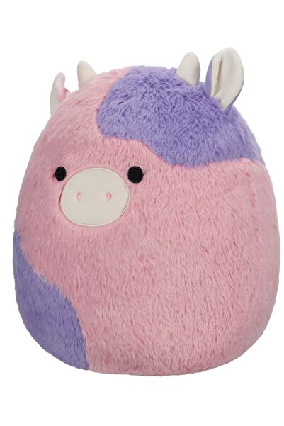 Squishmallows Fuzz-A-Mallows, Patty the Cow, vacuta roz, 30cm