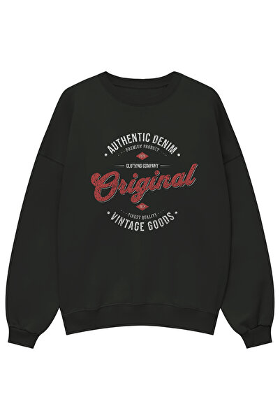 Holgim Authentic Denim Original Printed Unisex Oversized Sweatshirt