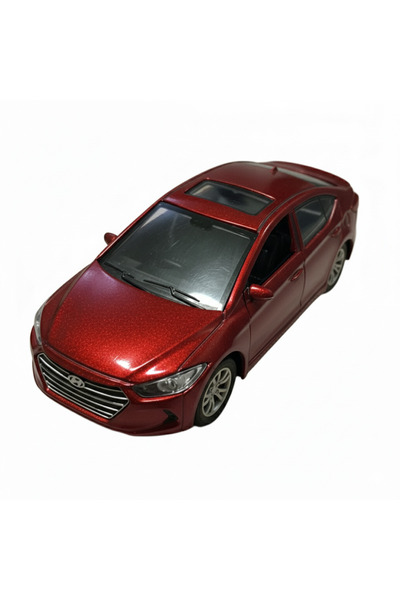 Vision XXI Hyundai Elantra Car, Metal Model, Diecast, 1:32, Spring Mechanism, 12 cm, Red
