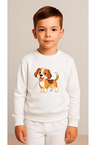 playwear Children's Team Sweatshirt Dog Tongue B Printed Girls Boys Crew Neck...