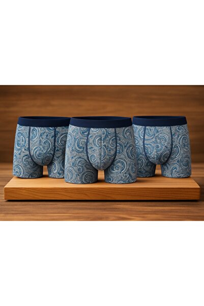 The Clover Modal Men's Shawl Patterned 3 Pieces Boxer Thc04Lv16Lk
