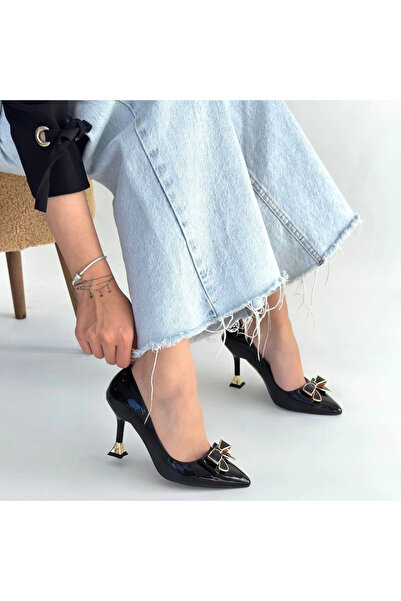 ZENGEZUR MALL Drnds Coby Black Patent Leather Heeled Shoes (211457) (Size: 37)