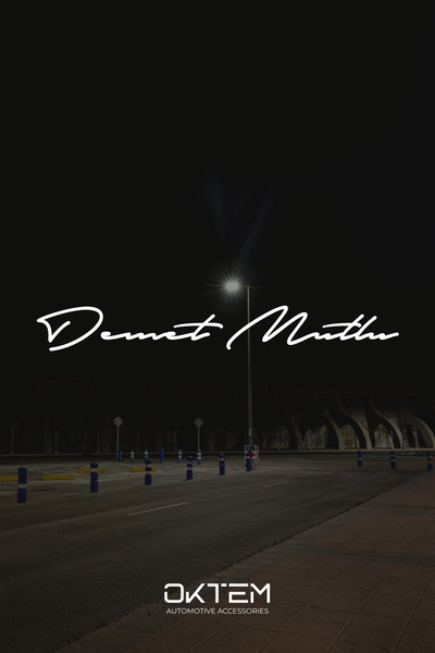 OKTEM Nameplate Kişiye Özel Ad Soyad İmza Sticker – Araç Camı Yazısı – 20x3 c...