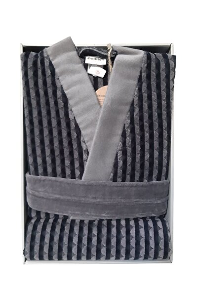 Özdilek Circolare Bathrobe Set - Black