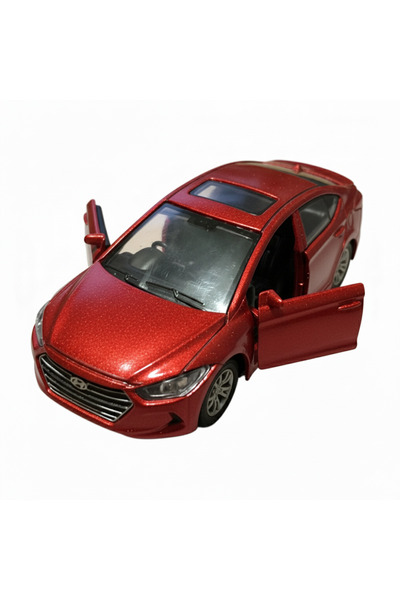 Vision XXI Hyundai Elantra Car, Metal Model, Diecast, 1:32, Spring Mechanism, 12 cm, Red