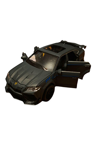 Vision XXI Lamborghini Urus Car, Metal Model, 1:32 Scale, Diecast, Spring Mechanism, 16 cm, Gray