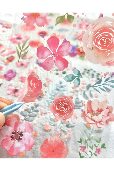 ZeCo Collection Pink Dream Garden Sticker Set 6 Sheets Sticker Set/Label/Sticker/Bullet Journal