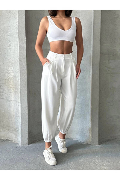 ZENGEZUR MALL Sptrns Shalwar Pants White (205954) (Size: S)