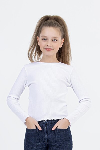 DMB KİDS Basic Kız Badi - Beyaz