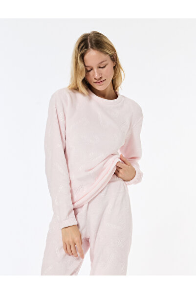 Koton Tie-Waist Comfortable Fit Folded-Leg Pajama Bottoms