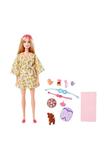 Barbie Papusa accesorii si catelus, o zi la SPA, 30 cm
