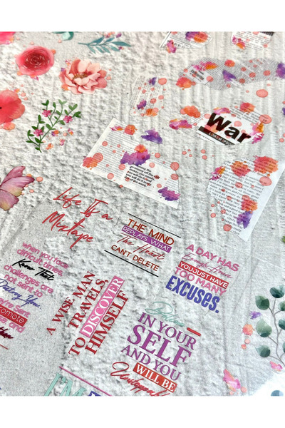 ZeCo Collection Pink Dream Garden Sticker Set 6 Sheets Sticker Set/Label/Sticker/Bullet Journal