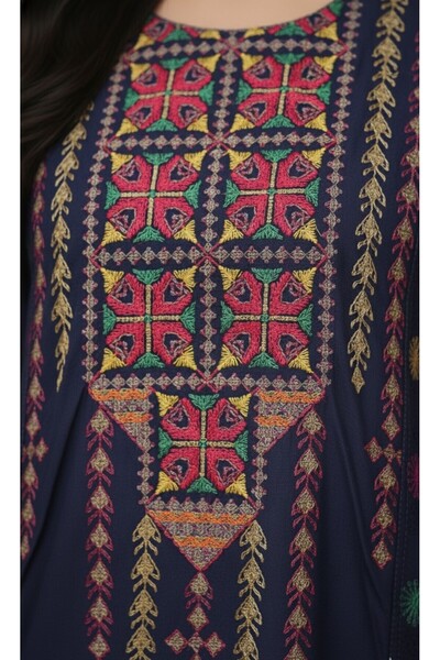 Maison Emarat Jalabiya with Intricate Embroidery and Pockets