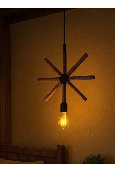 Generic Rustic Rope Chandelier suitable for kitchen and living rooms