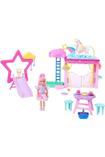 Barbie Set de joaca cu papusa, Mattel, Plastic, A Touch of Magic, Chelsea si ...