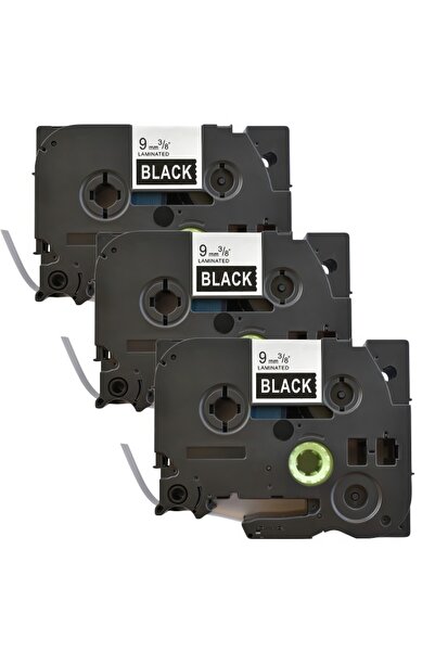 G Print Pachet 3 bucati banda etichete laminate compatibila Brother TZe-325