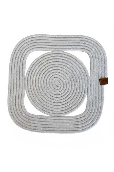 MTG JÜT TASARIM Square Model 30X30 Jute Placemat / American Service / Dining Table / Plate Mat