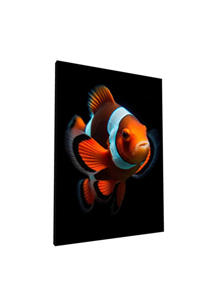PozaTablou Pictură pe pânză: Pește clovn în lumină vibrantă 80x110 cm
