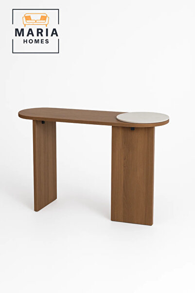 MARIA HOMES Modern Brown Console Table – Entryway Desk and Display Table 120×40×80 cm