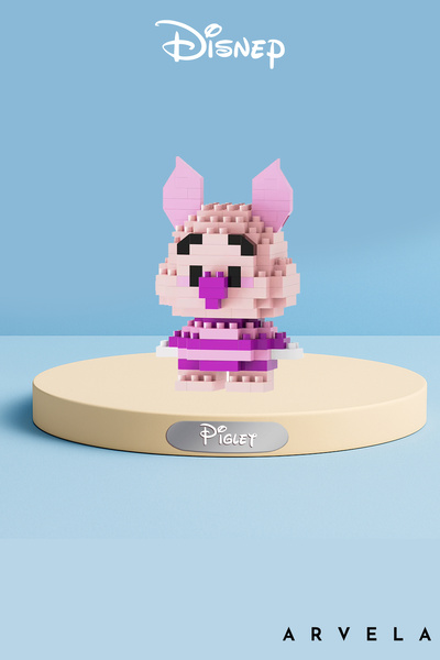 Arvela Disney Piglet Mini Blok Seti – Mikro Yapı Oyuncak Stil Sevimli Karakte...