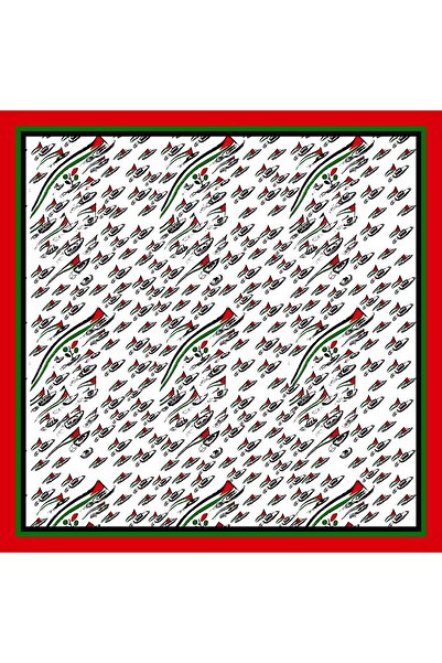 HURİSÖNMEZ Sumud Fleet Themed Palestinian Flag Girl's Scarf 80*80 cm Cotton-Linen