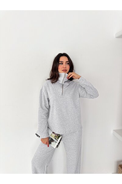 TheyYou Σετ Γυναικεία Φόρμα Αθλητικής Φόρμας από Υφασμάτινο Υλικό Σελανίκης |   Γυναικείο πλεκτό αθλητικό κοστούμι |   Σετ Άνετη Εφαρμογή με φερμουάρ