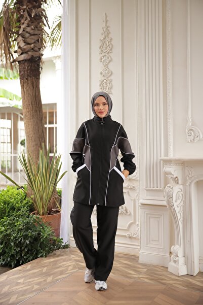 Wovi Women's Hijab Tracksuit Set Bottom Top Set