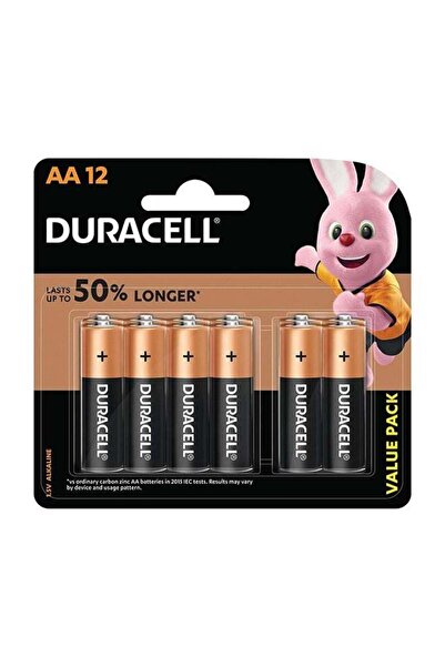 Duracell AA Alkaline Batteries Du Cb Aa 12Bl Valuepack Monet