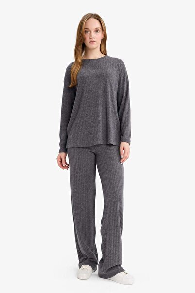 DeFacto Straight Fit Straight Leg Thessaloniki Fabric Trousers E9910Ax25Wn