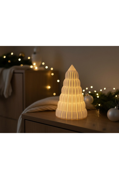 lysiaaccessory Modern Çam Ağacı Dekoratif Led Tealight Mumluk