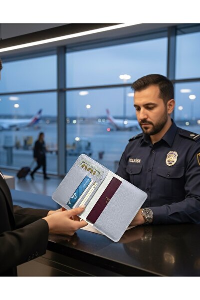 Gempo Vegan Leather Credit Card Holder Passport Case with Money Compartment Passport Holder