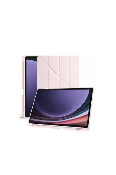 Mepura Newface Samsung Galaxy X610 Tab S9 Fe Plus 12.4 Case Mars Tablet Case with Pen Holder - Rose Gold