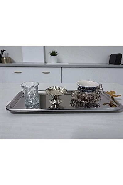 E orient Coffee Presentation Set – Coffee Cup, Water Glass, Turkish Delight Bowl and Tray - Damat Coffee Set