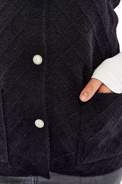 Laden Women's Knitwear Bearded Plus Size Mother Winter Vest