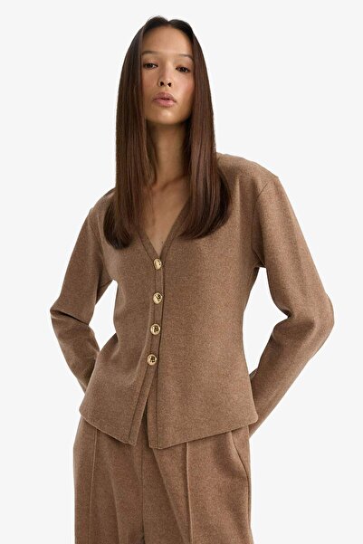 DeFacto Regular Fit V-Neck Cardigan G6331Ax25Wn