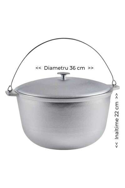 Inteliced 16.5L Food Grade Aluminum Casserole with Lid, Inteliced® – Die-Cast, Thick Flat Bottom