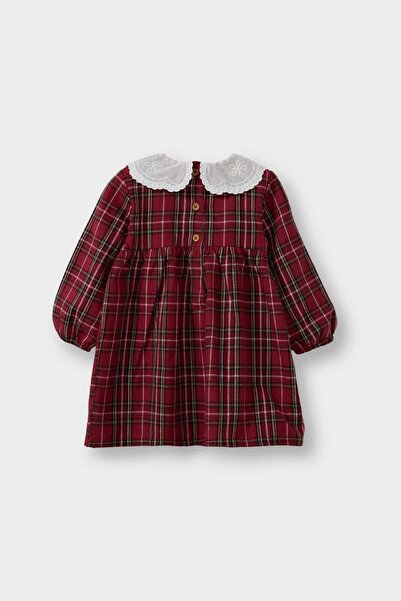 DeFacto Baby Girl Peter Pan collar Long Sleeve Flannel Dress G1660A525Wn