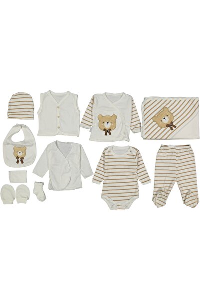 Juuta طقم ملابس داخلية فاخرة مكونة من 10 قطع مطرزة على شكل دب - 100% قطن للمو...