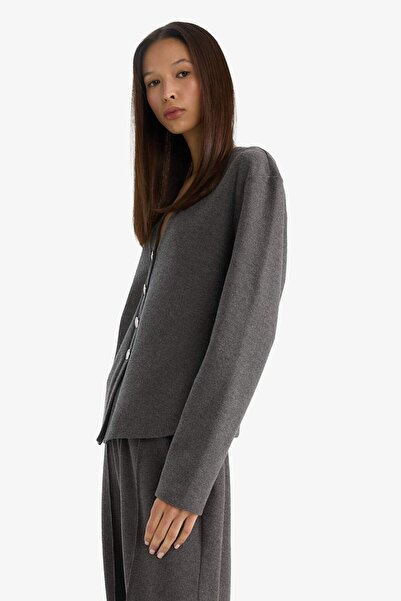 DeFacto Regular Fit V-Neck Cardigan G6331Ax25Wn