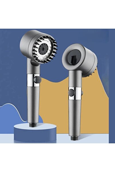 Genel Markalar Silikon Fırçalı Masajlı Duş Başlığı 3 Kademeli Turbo Basınçlı ...