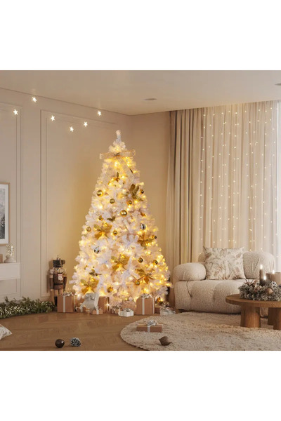 Merry Christmas LED Christmas tree light installation, 16 m, 200 LEDs, warm white, indoor, 8 games