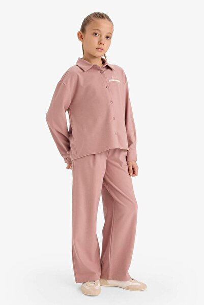 DeFacto Girls' Printed Long Sleeve Shirt G5226A825Au