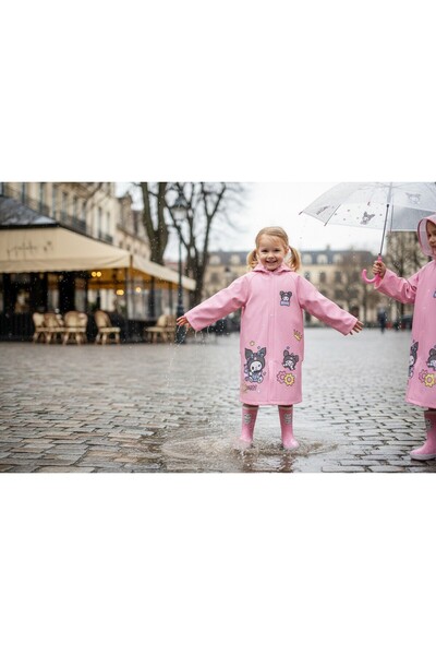 VANCKEY EVA Fabric με κουκούλα Παιδικό αδιάβροχο με σχέδια χωρίς τσέπες με κο...