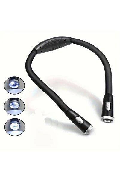 Eşya Dünyası Pille Çalışan Boyun Tipi Kitap Okuma Lambası – Ayarlanabilir LED...