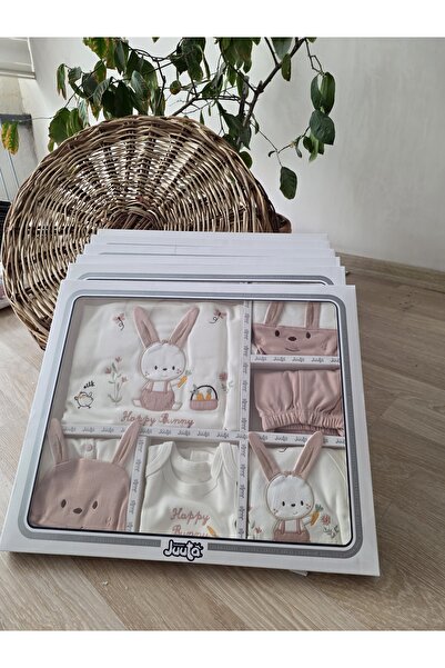 Juuta Tavşan Kulaklı 10’lu Zıbın Seti – %100 Pamuk Yeni Doğan Hastane Çıkışı