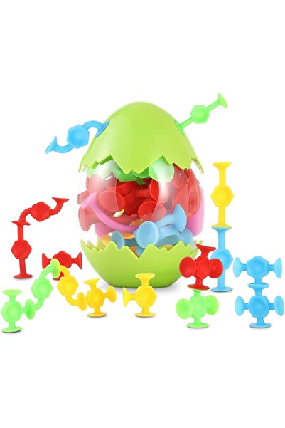 KASTWAVE 16-Piece Suction Bath Toys Set for Toddlers with Dinosaur Egg Storage
