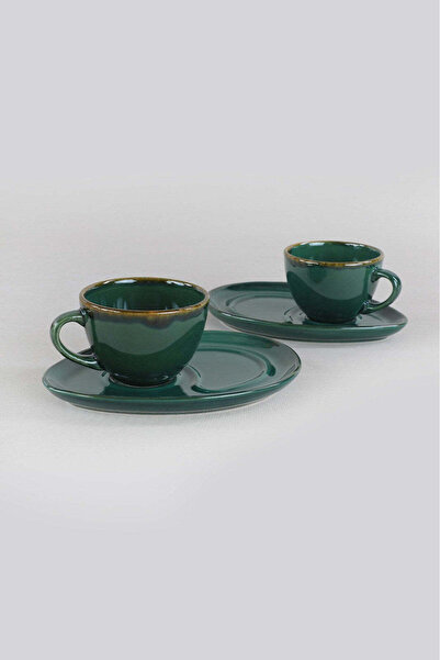 Asi Home Coffee Cup Set (4 Pieces) Verdenites Ceramic 9.2 x 9.2 x 6.9 cm